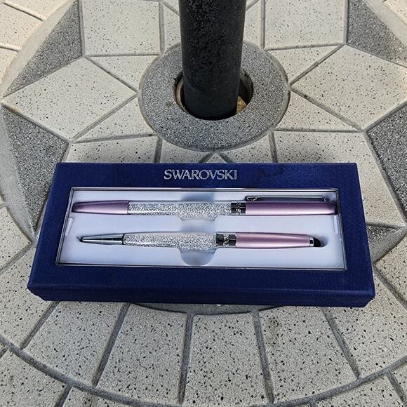 Swarovski Crystalline Stardust Lilac Ballpoint Stylus Pen Set - Picture 2 of 8